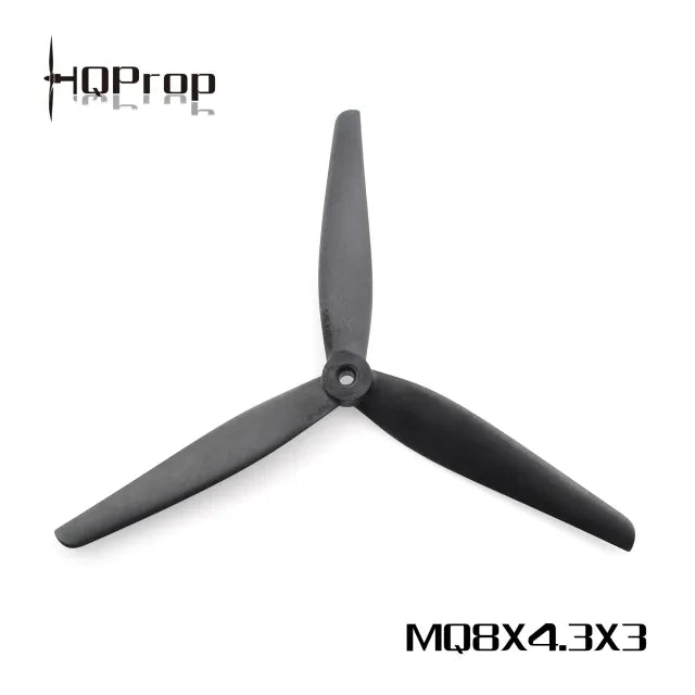 HQProp MacroQuad 8X4.3X3 3-blade 8" Black (1CCW)