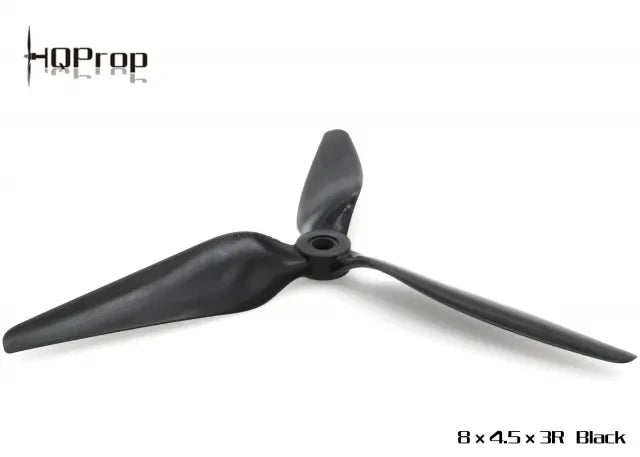 HQProp MacroQuad 8X4.5X3R 3-blade 8" Black (1CW)