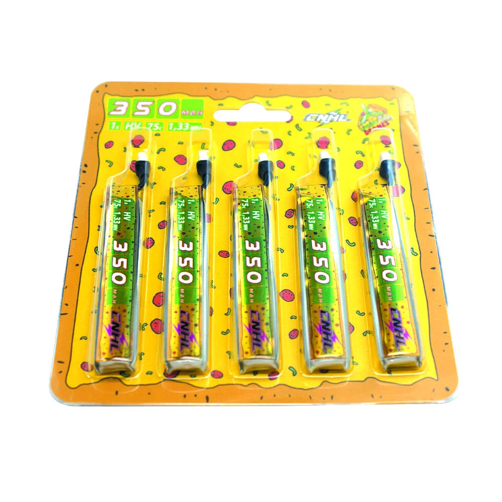 CNHL Pizza Series Lipo 1S 3.8V 350mAh 75C BT2.0 (5pcs)