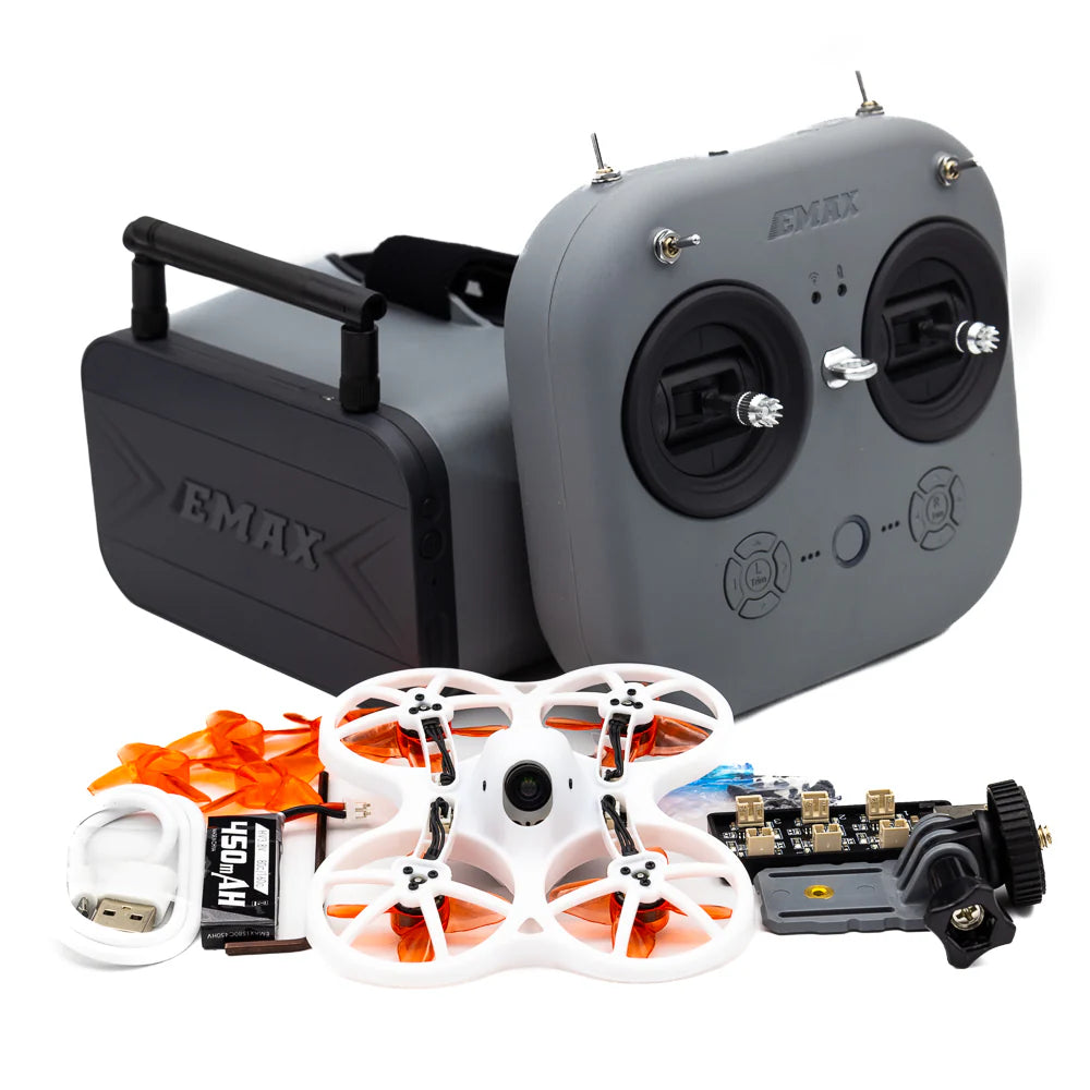 Emax EZ Pilot Pro algajatele mõeldud FPV droonikomplekt Eestis - sisaldab juhtpulti, FPV prille ja mikrodrooni