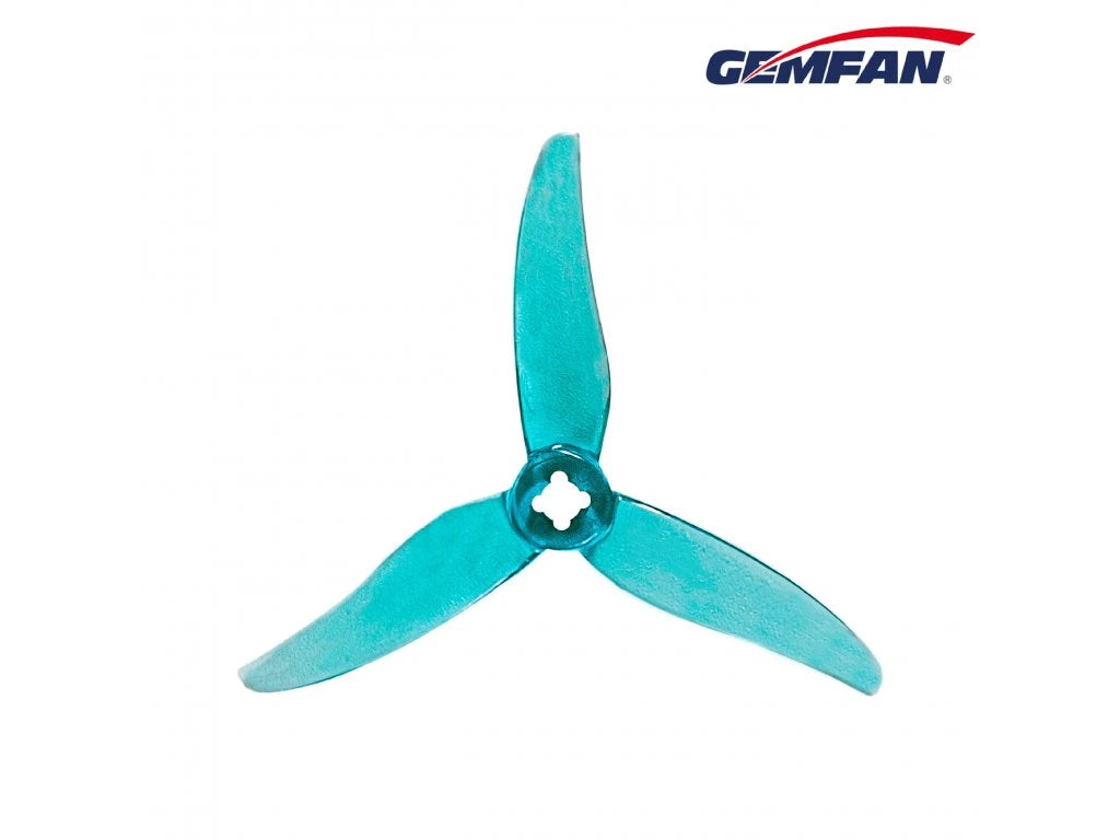 Gemfan Hurricane 3520-3 PC Durable 1.5mm&M5 (Adapter) - Clear Blue - (2CCW+2CW)