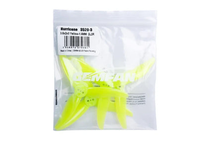 Gemfan Hurricane 3520-3 PC Durable 1.5mm - Yellow - (2CCW+2CW)