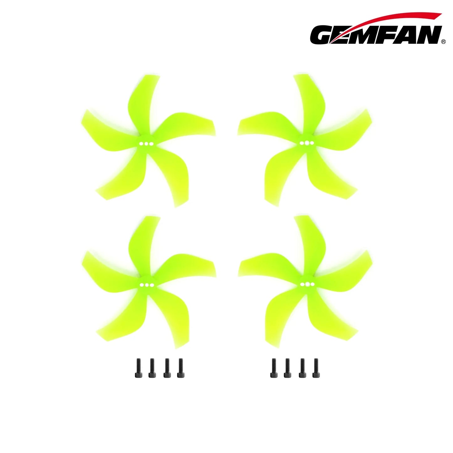 Gemfan Ducted 2925-5 PC 2mm - Lemon Yellow - (2CCW+2CW)