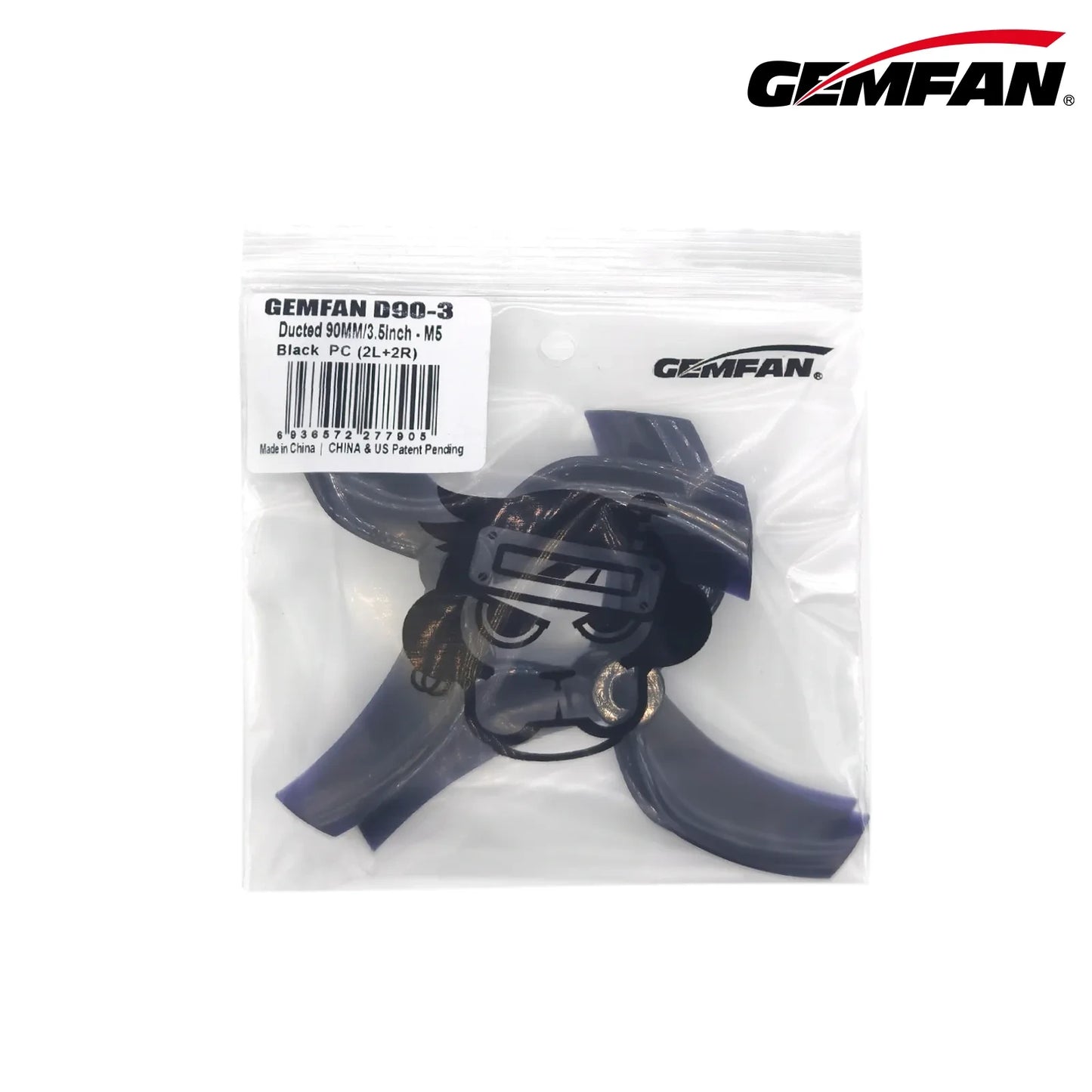 Gemfan Ducted D90-3 (3.5Inch) PC M5 - Black - (2CCW+2CW)
