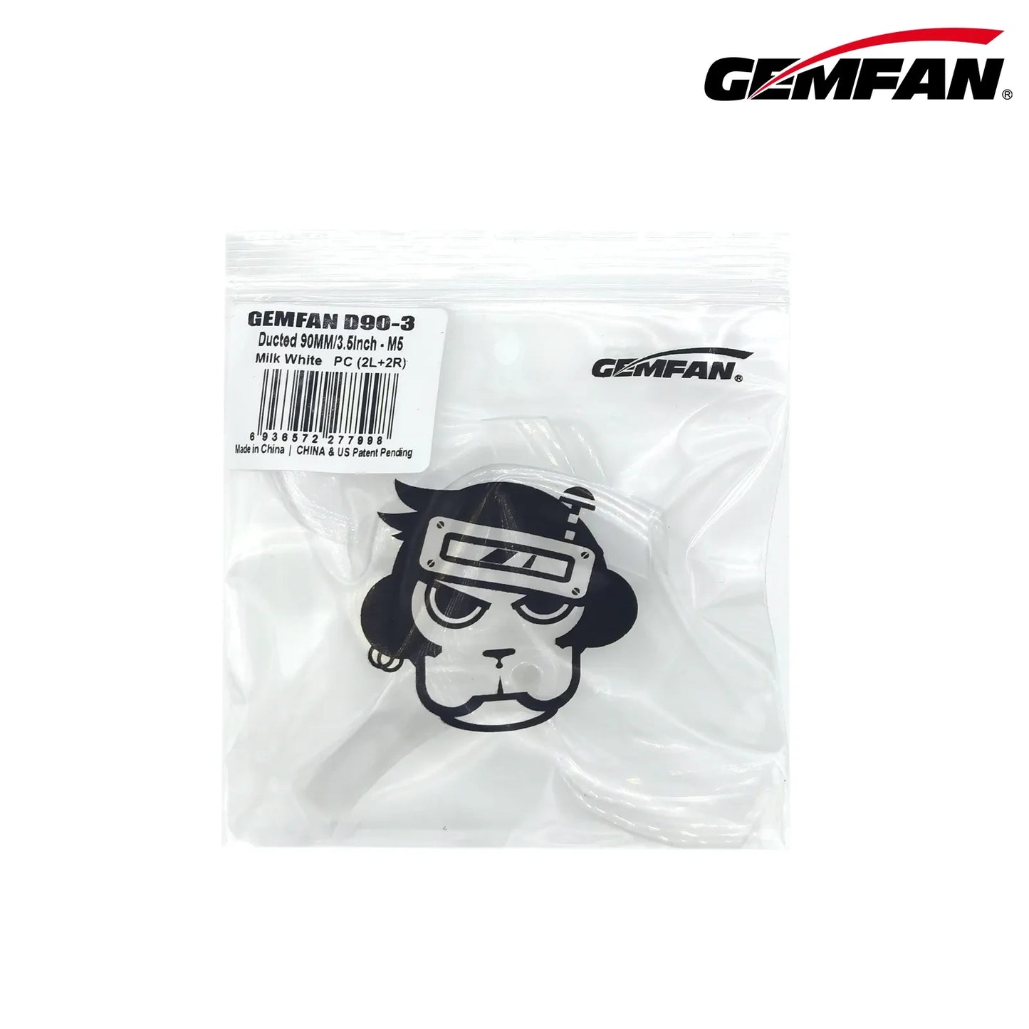 Gemfan Ducted D90-3 (3.5Inch) PC M5 - Milk White - (2CCW+2CW)