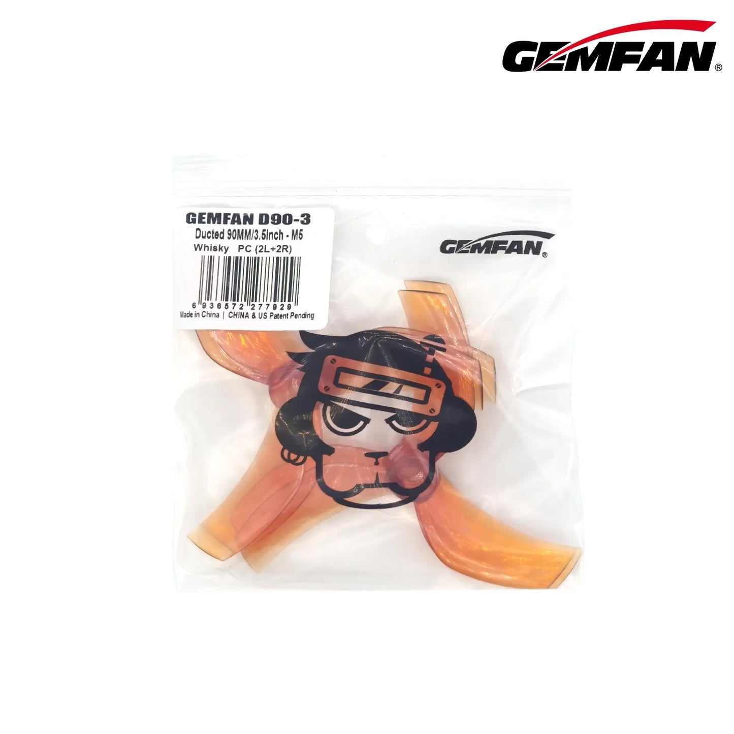 Gemfan Ducted D90-3 (3.5Inch) PC M5 - Whisky - (2CCW+2CW)