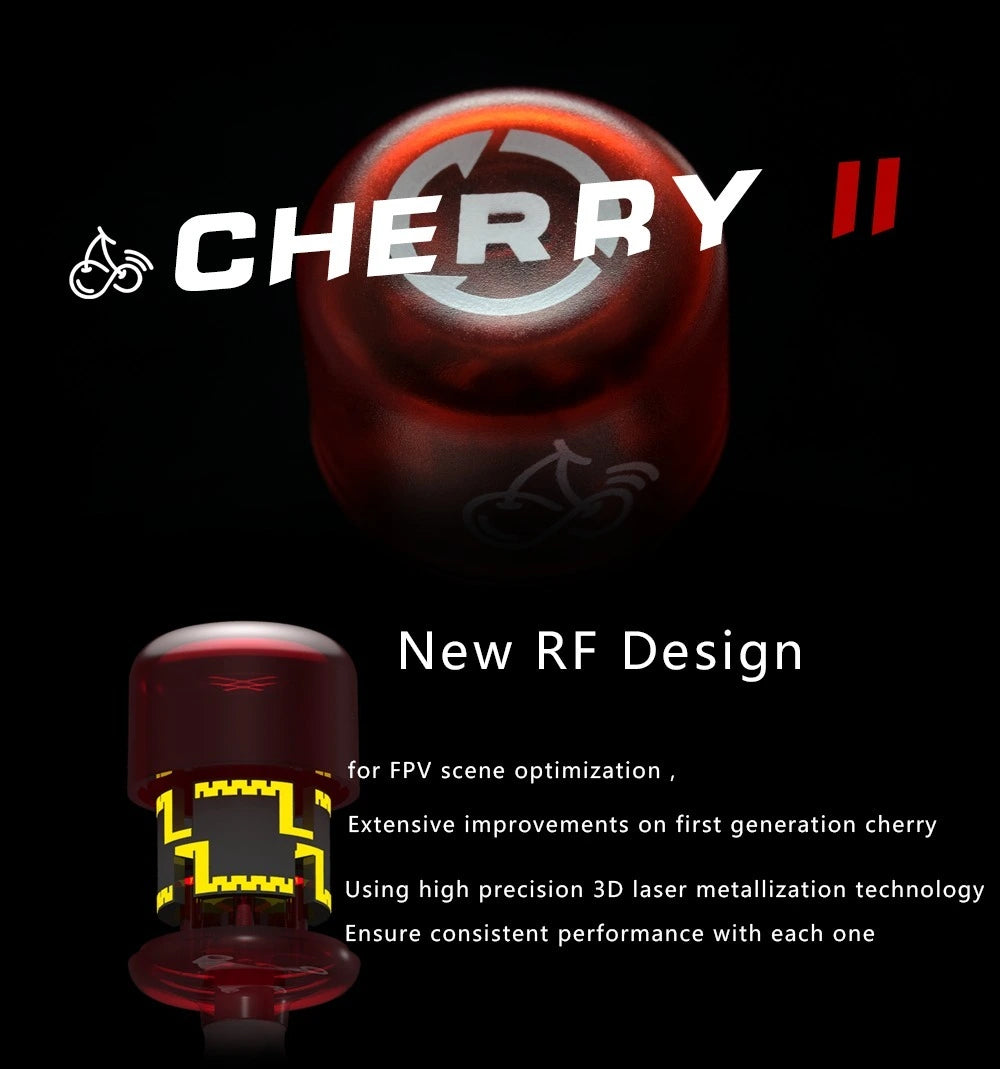 RushFPV Cherry SMA RHCP Transparent Red