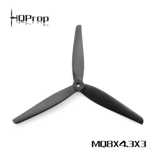 HQProp MacroQuad 8X4.3X3 3-blade 8" Black (1CCW)