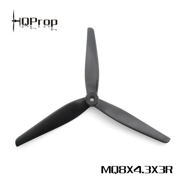 HQProp MacroQuad 8X4.3X3R 3-blade 8" Black (1CW)
