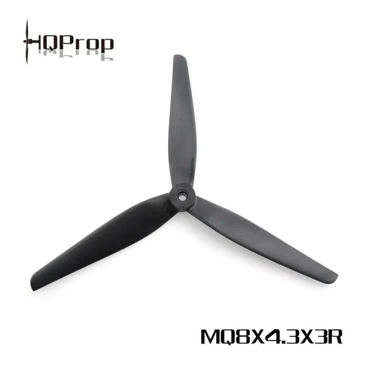 HQProp MacroQuad 8X4.3X3R 3-blade 8" Black (1CW)