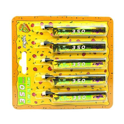 CNHL Pizza Series Lipo 1S 3.8V 350mAh 75C BT2.0 (5pcs)