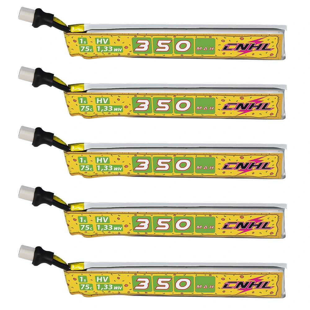 CNHL Pizza Series Lipo 1S 3.8V 350mAh 75C BT2.0 (5pcs)