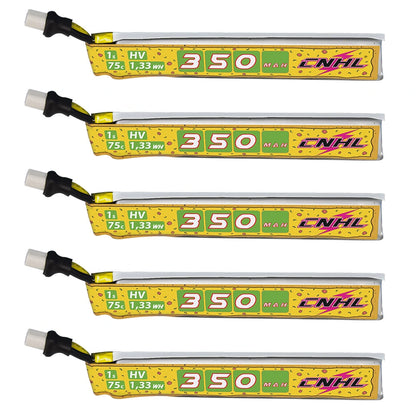 CNHL Pizza Series Lipo 1S 3.8V 350mAh 75C BT2.0 (5pcs)