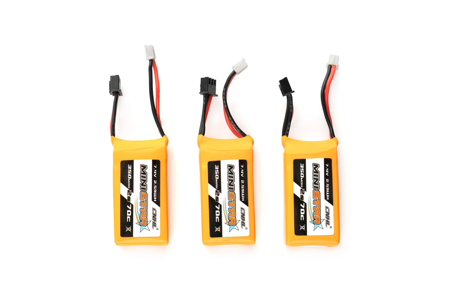CNHL MiniStar Lipo 2S 7.4V 350mAh 70C BT2.0 (3pcs)