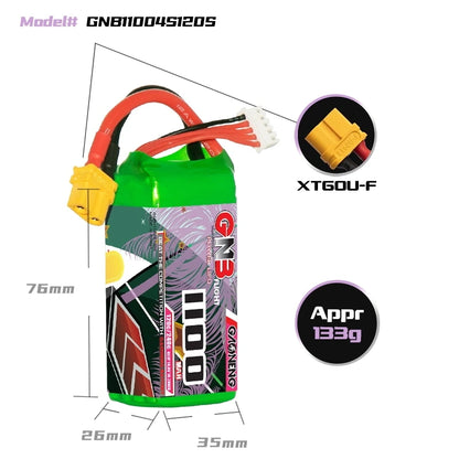 GNB GAONENG LiPo 4S 14.8V 1100mAh 120C XT60