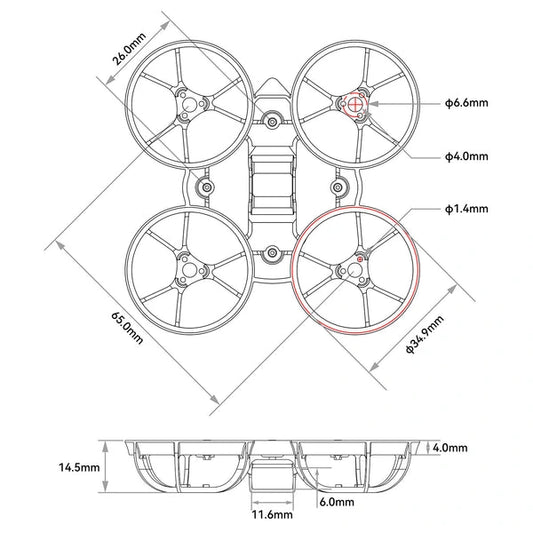 BETAFPV Meteor65 Air Brushless Whoop Green Frame