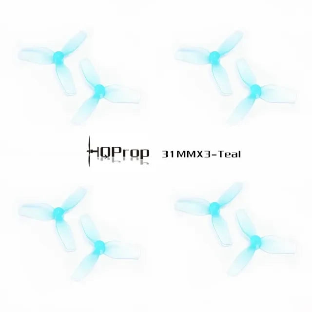 HQProp Ultralight Whoop 31MMX3 3-blade Teal (2CW+2CCW)