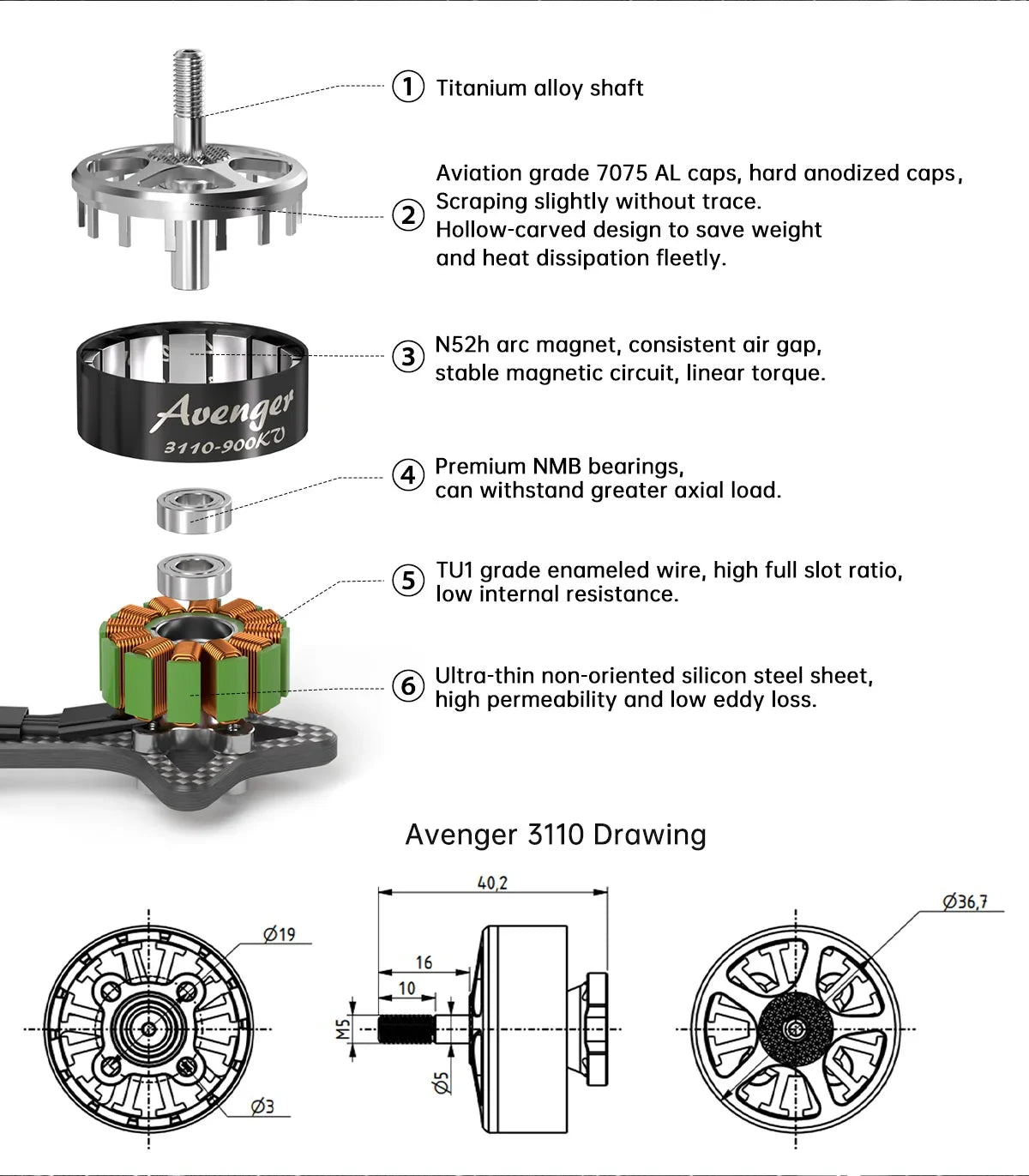 Brotherhobby Avenger 3110 730KV