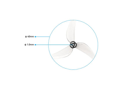 Gemfan 1614-3 PC Clear Gray 1.0mm (6CCW+6CW)