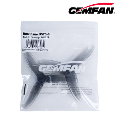 Gemfan Hurricane 3525-3 PC 3.5” Clear Gray (2CW+2CCW)