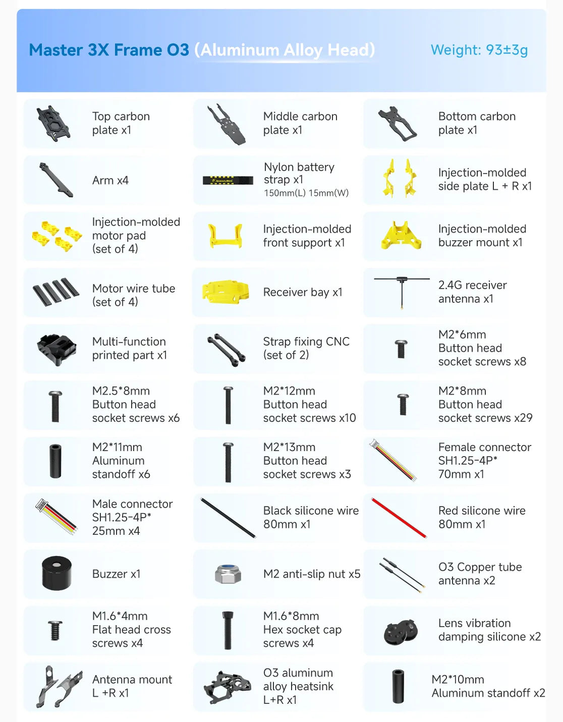 SpeedyBee Master3X Modular Frame 3-3.6 Inch FPV Frame