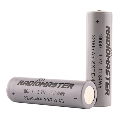 RadioMaster Batteries 18650 3200mah 2 pieces front view